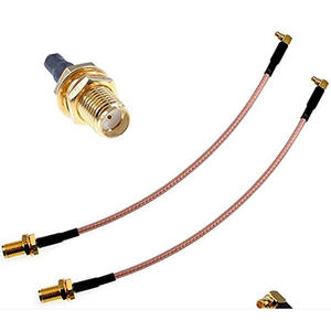 Antenna Customized RF Cable Assembly SMA SMB Plug To MMCX MCX Plug Coaxial Cable