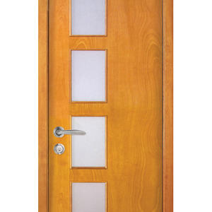fashion wooden front doors with glass, semi-solid wood door, preferred BuilDec
