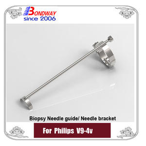 Philips 4D transvaginal transducer V9-4v, biopsy needle guide, needle bracket