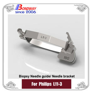 Philips Linear array transducer L11-3, biopsy needle guide, needle bracket