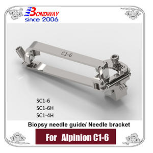 ALPINION Reusable Biopsy Needle Bracket, Stainless Steel Needle Guide For Convex Array Ultrasound Probe C1-6 SC1-6 SC1-6H SC1-4H