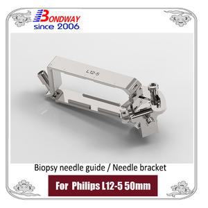 Philips L12-5 50mm linear transducer biopsy needle bracket, needle guide
