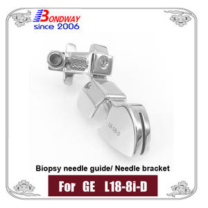 reusable biopsy needle guide for GE linear ultrasound transducer L8-18i-D 
