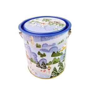 Round Candy Tin With Handle