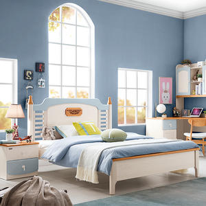 New Design Low Price Bed Wooden Children Bedroom Furniture Set