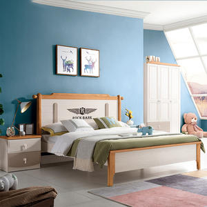 2019 New Design Factory Price Home Furniture Solid Wooden Children Bedroom Set