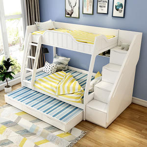 Custom Children Furniture Cheap Wood Kids Bunk Beds Set