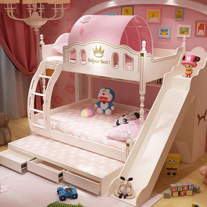 Hot Sale Children Set Princess Bunk Bed With Slide
