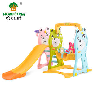 Professional good quality plastic slide and swing factory