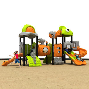 residential Kids Outdoor Equipment Three Slide Playground HS18108W-O exporter