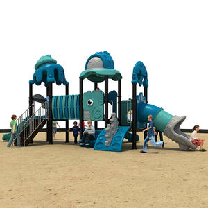 Ocean Animal Theme Kids Outdoor Playground Slide Equipment HS18109W-O