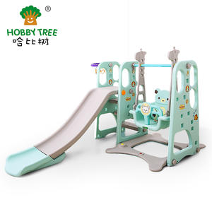 Wholesale high quality plastic kids indoor slide and swing on sale