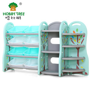 Indoor Plastic Small Kids Bookshelf And Toy Cabinet For Wholesale