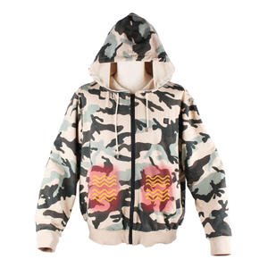 Camo Pattern Oversize Pullover USB Battery Camouflage Clothing Heated Hoodies