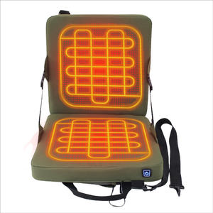 Folding Bench Chair Heated Seat Cushion with Backrest Fishing Cushion Seat