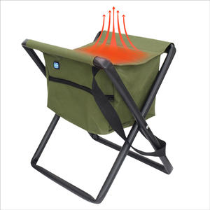Camo Heated Folding Hunting Stool with Storage Pouch HEATED STOOL