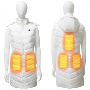Woman Battery Heated Long Down vest for outdoor