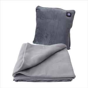 2 in 1 Heated Pillow with Travel Airplane Blanket