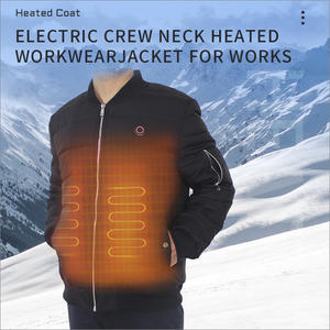 Crew neck heated jacket Electric Crew neck Heated workwearJacket for works