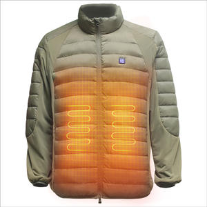 men's Heat Insulated Puffer Jacket With 5 Heating Pad