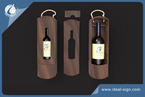 China manufacturing personalized paulownia natural wood wine packing box 