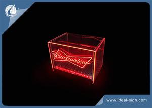  Carton Shaped LED Acrylic Ice Bucket For Budweiser Marketing