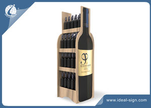 4 Layers Wooden Wine Racks For Supermarkets And Stores