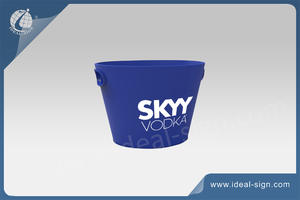  Large Plastic Colored/ Blue Oval Ice Bucket