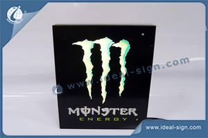 Custom made acrylic led indoor signs lighted wall-mounted display soft drink bar signs for wholesale