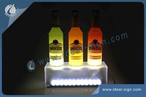 Frosted Clear Color LED Liquor Bottle Display / Bottle Display Rack