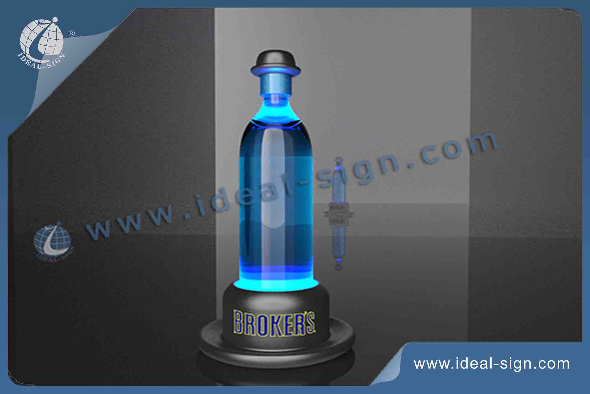 Custom made illuminated acrylic bottle display stand liquor glorifier for wholesale