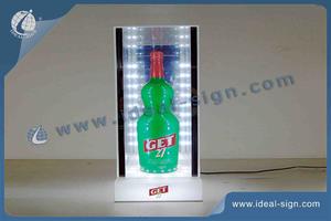 China supplier for personalized illuminated acrylic bottle display stand for wholesale