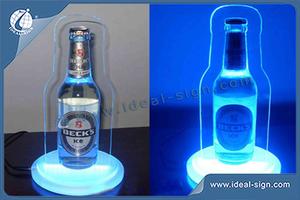 Custom made acrylic bottle display lighted bottle glorifier for wholesale