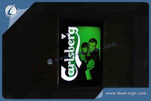 Wholesale Custom LED slim light box crystal beer signs for indoor use