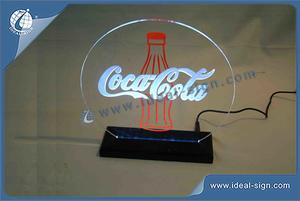 Custom made Coca Cola illuminated signage table display for wholesale