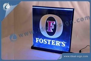 Wholesale personalized beer edge lit display hotel reception signs