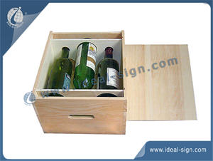 3 Bottle Wood Wine Gift Packing Box Customized Logo