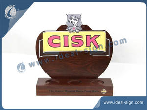 Custom wholesale acrylic and wooden wine bottle holder displays small wooden bottle display rack.