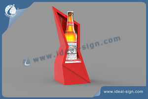 Wholesale personalized illuminated acrylic bottle display stand lighting led bottle display.