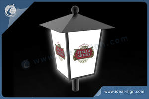 Street Lamp Style LED Indoor Outdoor Lighted Signs   