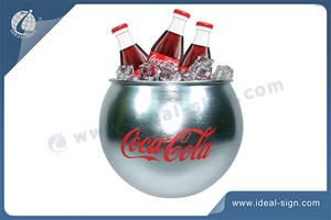 Coca-Cola Runder Edelstahl-Eiskübel