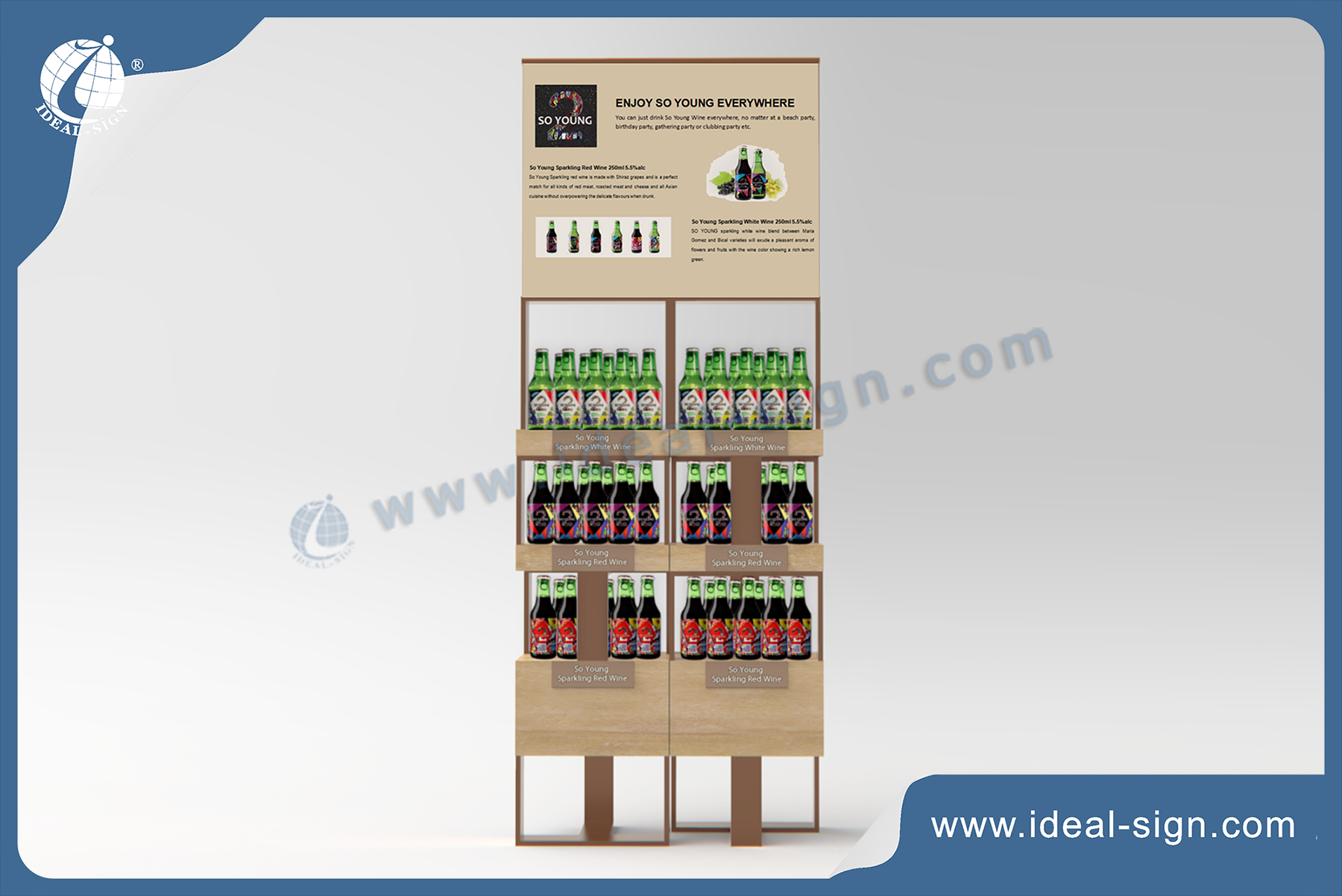 Bottle Wine Rack for Displaying liquor