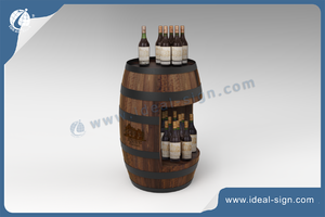  Bottle-Shaped Wooden Wine Rack For Displaying