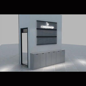 Retail wall wooden counter display case cabinets,display cases for sale