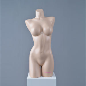 Skin color plastic bust mannequins women gender torso mannequin for underpants display