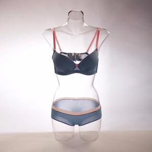 Female PC lingerie transparent torso underwear plastic half body torso mannequin torso bust transparent(PL series plastic transparent torso collection)