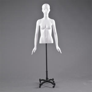 Custom bust torso mannequin upper body sexy female cloth torso display mannequin white gloss for sale(DF-6 female torso mannequin)
