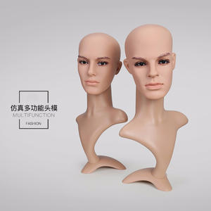 Customized makeup mannequin head with shoulders for wig display mannequin head