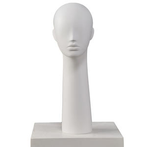 Customized male female head mannequin abstract fiberglass mannequin head for hat