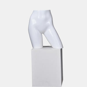 Glossy white fashion torso mannequins female cheap hips mannequin with stand (FBH)